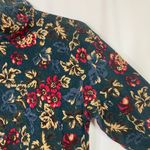 Talbots  | Vintage Dark Floral Mock Neck 100% Cotton Long Sleeve Shirt Womens M Photo 1