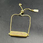 Lucky Star Jewels Golden Druzy Bar Adjustable Bolo Bracelet Gold Photo 6