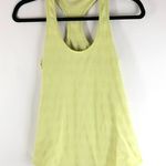 Lululemon  Womens Athletic Tank Top Racerback Stripe Textured Workout Yellow 6 Photo 0