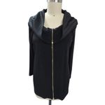 Chico’s Traveler Black Zip Front Top Size 2 Excellent Size L Photo 2