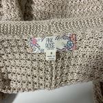 Pink Rose Tan Pocket Open Front Slouchy Knit Sweater Cardigan Photo 7