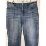 Chico's So Slimming Girlfriend Slim Leg Crop Jean SZ 2.5 (14) Blue Stretch Slim Photo 1