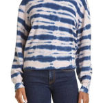 Rails Ramona Pullover Sweater Women's XXS Striped Tie Dye Indigo Long Sleeve Photo 0