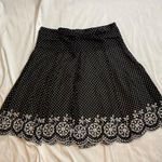 Tracy Evans 13 Vintage 90’s  Embroidered Floral Goth Polka Dot Pleated Skirt 7 Photo 0
