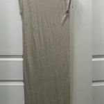 IRO Tan Knit Linen Tie Shoulder Midi Dress Size Small $275 Photo 1