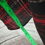 Vince Camuto  Plaid Bell Sleeve Tunic Top Black Red Orange Pleated Sleeves 2X Photo 5