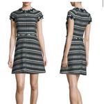Tory Burch Norfolk Tweed Green Black Dress Photo 2
