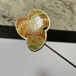 Gold Tone Easter Egg Lapel Stick Pin Signed SWIB 1980 Photo 2