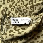 ZARA Green Cheetah Print Dress Photo 4