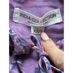 Emerson Fry Isla Dress Women's Size XS/S Violet Wildflower Organic Block Print Purple Photo 4