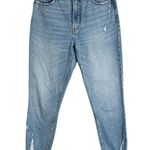 Abercrombie & Fitch Blue Skinny High Rise Ankle Cropped Shark bite hem Jeans 27 Photo 1