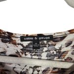 Cable & Gauge  Women’s Sz M Abstract Short Sleeve Hankerchief Hem Tunic Top Photo 4