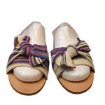 Anthropologie  Striped + Knotted Sandals Size 9M Photo 3