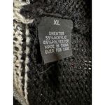 AB Studio  Black White Striped Color Block Short Sleeve Sequin Sweater Size XL Photo 5