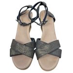 UGG  Nyssa Women's Wedge Black Gold Shoes Sz 8 US 39 EU Metallic Sandal EUC Photo 1