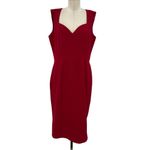 Dress the Population Elle Sweetheart Neck Sheath Midi Dress Garnet Red Size XXL Photo 1