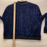 LuLaRoe Velvet Cardigan Bomber Jacket Blue 3XL Photo 11