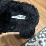 Top Moda  Black Fuzzy Slippers NWT Size 10 Photo 2