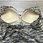 Swimsuits For All Swim Dress Handkerchief Hem Metallic Zebra Print Size 28 Tan Photo 5