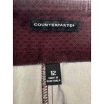 Counterparts Size 12 Burgundy Geometric Print Pull On Stretch Pants Photo 2