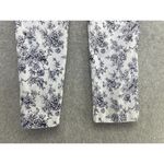 Mario Serrani  Italy Women's White Floral Pants Size 12 Faux Front Pockets Photo 6
