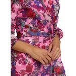 Tanya Taylor  Sasha Pink Floral Puff-Sleeve A-Line Wrap Mini Party Dress Size 4 Photo 4