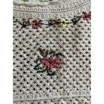 Rebellion Crochet Embroidered Crop Tank Top Size Large Cotton Festival Photo 4