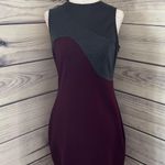 Mossimo Supply Co Mossimo Purple Grey & Black Leather Sheath Dress Photo 0