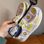 Hey Dude NWT  Wendy Cottage Crochet Egret/Lavender Multicolor Granny Square Photo 1