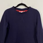 Boden Navy Livia Velvet Striped Cuff Quarter Sleeve Sweatshirt Dress Size 6R Photo 1