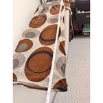 Dressbarn Brown Gray Long Sleeves Tie Front Oval Pattern Casual Dress 10 Retro Photo 9