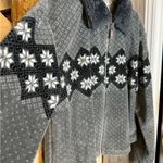 Willi Smith  Charcoal and Light Gray Fair Isle Patterned Jacket Photo 1
