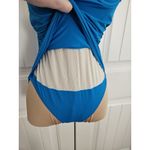 Tommy Bahama  Sz 6 Underwire Bra Halter Tie Neck Swimsuit Blue Ruched NWT Photo 4