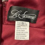 La Femme  28547 Plunge Neck Gown in Dark Berry Photo 2