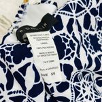 B. Darlin Dress Womens 5/6 Navy Blue Aqua Gold Coil Neckline Geometric NEW White Size undefined Photo 7