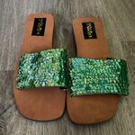 Mystique Boutique Mystique Green Sequin Sandals Size 7 Photo 3