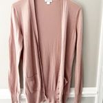 Garnet Hill Button Down Peachy Pink Lightweight Lagenlook Cardigan Sweater Small Photo 0