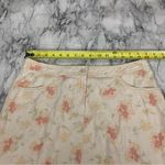 J.Jill  Floral Print Skirt 100% Cotton Pastel Yellow Size 12 Vintage 90s Photo 5