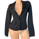 No Boundaries NEW  Black Sequin Lapel Holiday Party Knit Blazer w/ Stretch S 3-5 Photo 0