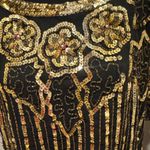 Jean for Joseph Le Bon Black and Gold beaded Sequin top Size XXL Photo 3