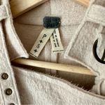 We The Free  Ivory Wool Moto Jacket Beaded Brass Boho Free People Size S Photo 1