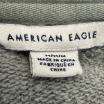 American Eagle  Hoodie Women’s M Sage Green Lace-Up Cotton Casual Pullover Lounge Photo 3