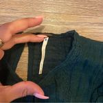 Free People Green Ruffled Flutter Sleeve Blouse with Bib Collar Photo 4