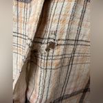 We The Free  Beige and Brown Plaid Flannel Shirt Photo 4