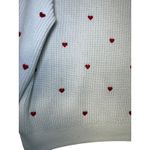 Lucky Brand  Women Cream Red Heart Knit Sweater Pullover Size L Photo 11