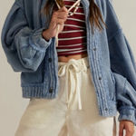 Free People NWOT  We The Free Cute In This Cardi - dusty blue - Small *IR* Photo 0