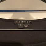 Theory ‘Bernetta Elegance’ black blue striped French silk blouse, size small Photo 3