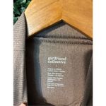 Girlfriend Collective  Tan Mockneck Bodysuit Ribbed Stretchy Sz Large Photo 1