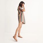 Madewell  Courier Shirtdress in Rainbow Stripe Photo 6