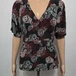 NY & Company Y2K Red & Black Floral Tie Photo 1